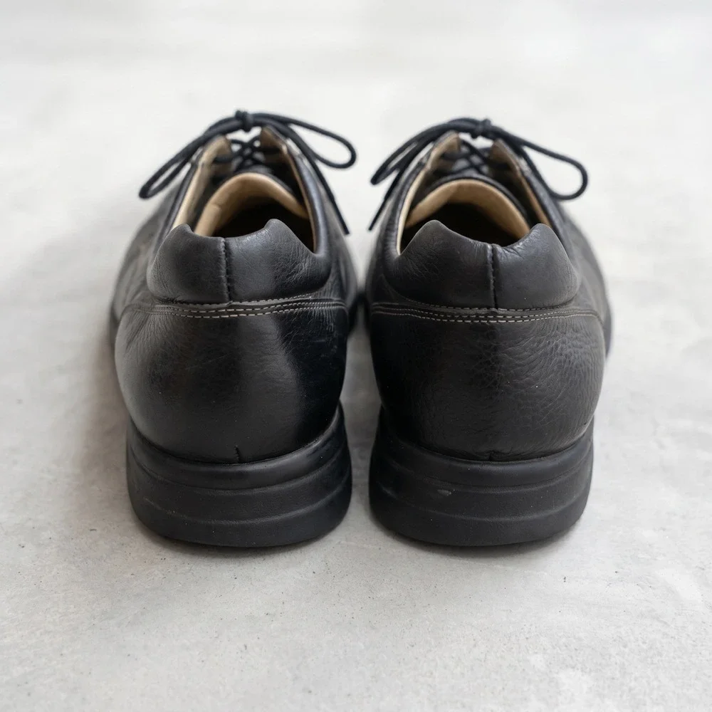 Johnston And Murphy Black Sheepskin Leather Oxford Dress Shoes Mens 10